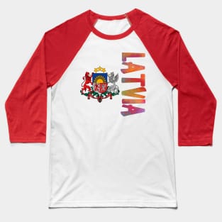 Latvia Coat of Arms Design Baseball T-Shirt